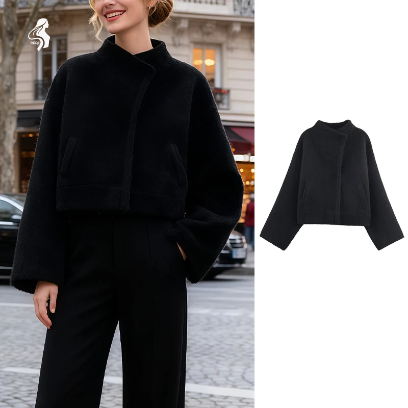 

Модная женская двубортная вязаная куртка-пилот с карманами и скрытыми пуговицами, мягкая куртка-пилот, повседневная одежда на каждый день