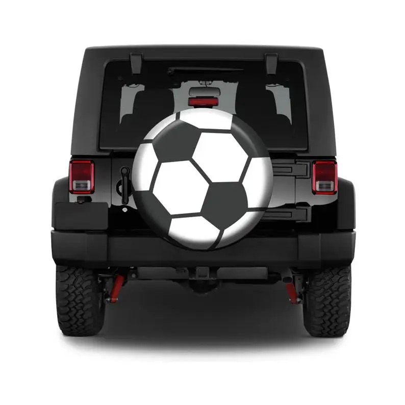 Spare Tire Cover, Football Basketball Car Back Decoration For Jeep Suv Rv Custom Slogan Logo Tire Protection Without Camera Hole