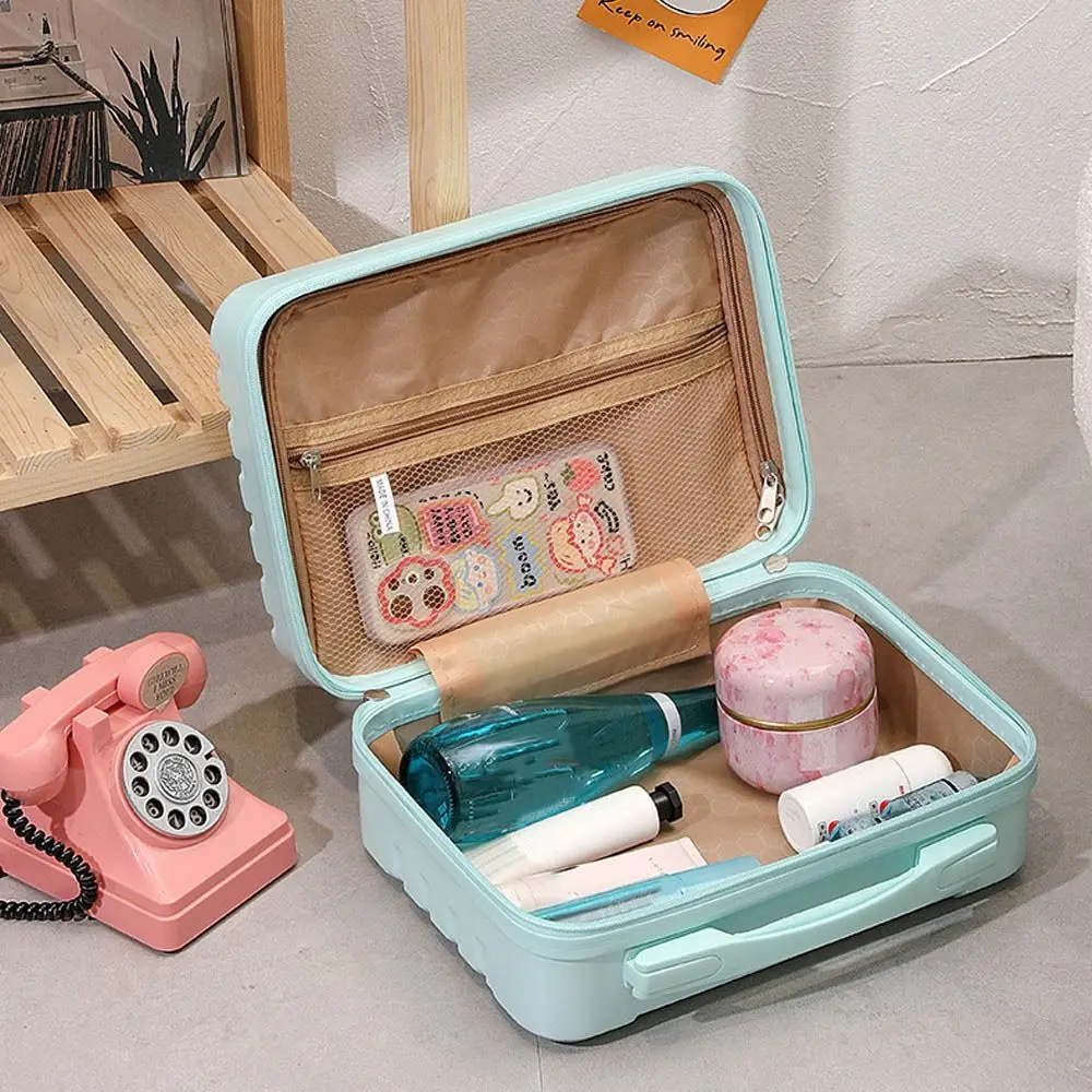 14 inch Mini Travel Suitcase Cosmetic Box Hand Luggage Organizer Makeup Case Small Password Box Boarding Case