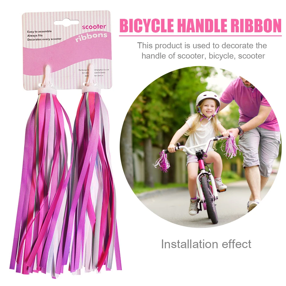 2/4/6/8/10PCS Bicycle Handlebar Color Tassel Streamers Bike Handlebars Decoration Ribbon Scooter Parts Tassel Ribbons