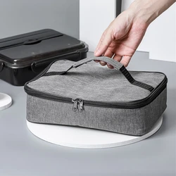 Oxford Cloth Lunch Box Thermal Bag Portable Bento Box Insulated Cooler Food Storage Bag Metal Container for School Picnic