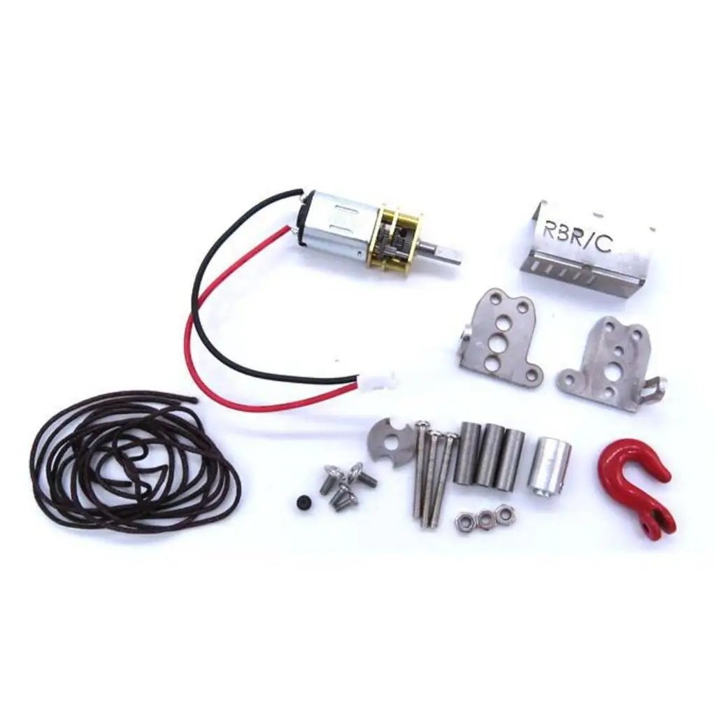RC Car Metal Automatic Winch System Set for 1/12 1/14 1/16 RC Car Parts