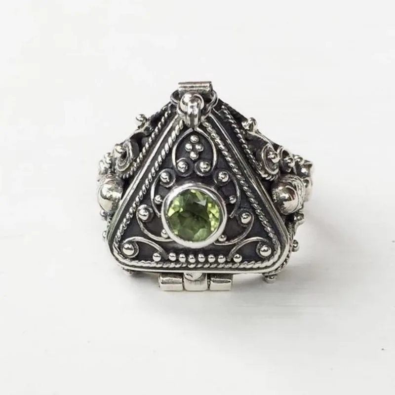New flip ethnic style ring, creative and fashionable retro men's finger, daily festival jewelry gift