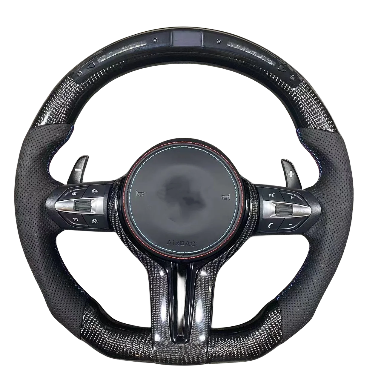 Carbon Fiber Steering Wheel For BMW M2 M3 M4 M5 M6 X5M X6M F80 F30 F10 LED Car Steering Wheel