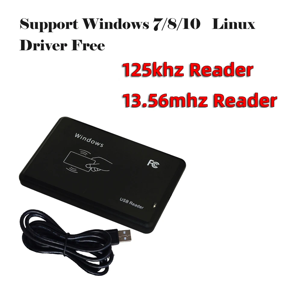 Lettore RFID 5YOA 125KHz 13.56MHz lettore di Smart Card con sensore di prossimità USB dispositivo di emissione senza unità USB per controllo accessi