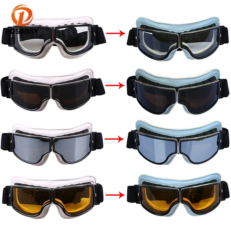 

Motorcycle Goggles Glasses Windproof Vintage Winter Snow Sports Skiing Snowboard Snowmobile Goggles Cycling Eyewear Accessories