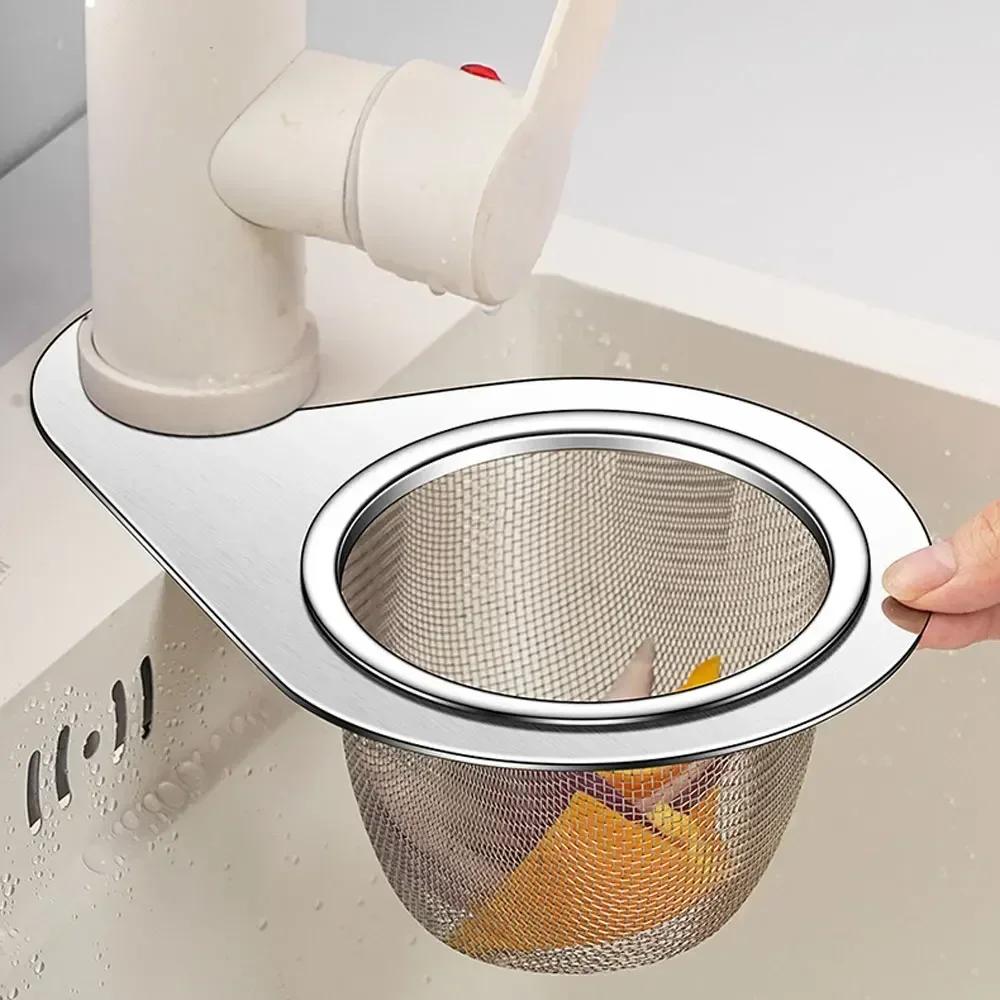 New Stainless Steel Corner Sink Strainer Basket Swan Kitchen Sink Food Drain Basket Rack Kitchen Storage Rack 1/2pcs