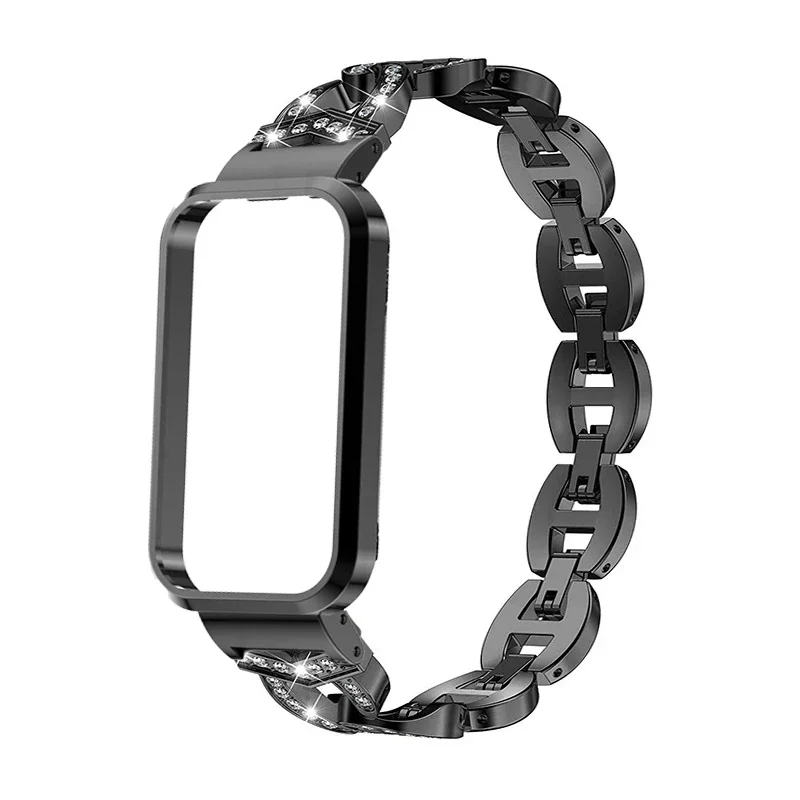 Metal Strap Case Protector For Redmi Smart Band Pro Diamond Watchband For Redmi Band Pro Bracelet For redmi band pro Wristband
