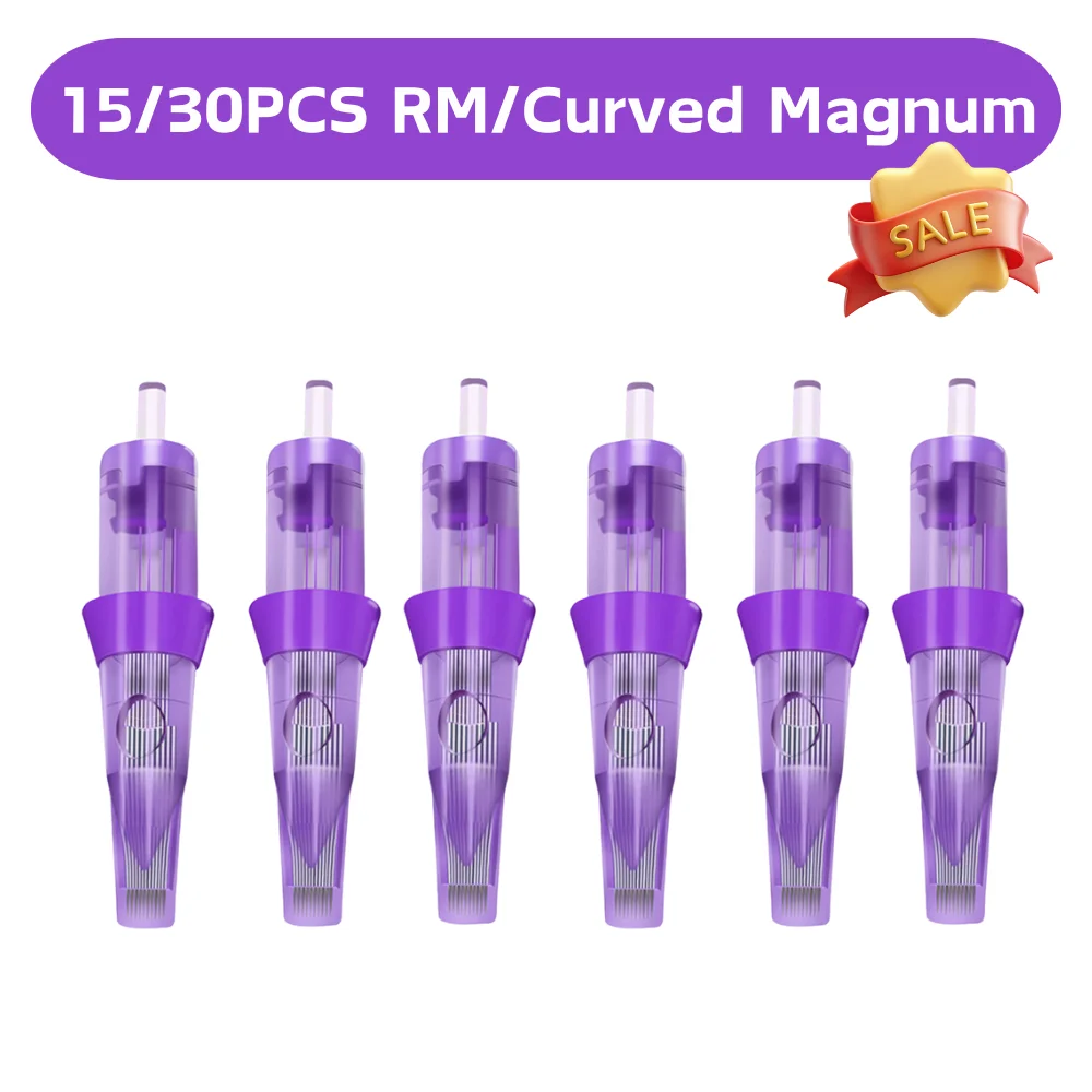 15/30PCS Magnum RM Tattoo Needle 9RM 15RM 21RM Pro cartucce per tatuaggi a membrana usa e getta aghi per macchine per tatuaggi