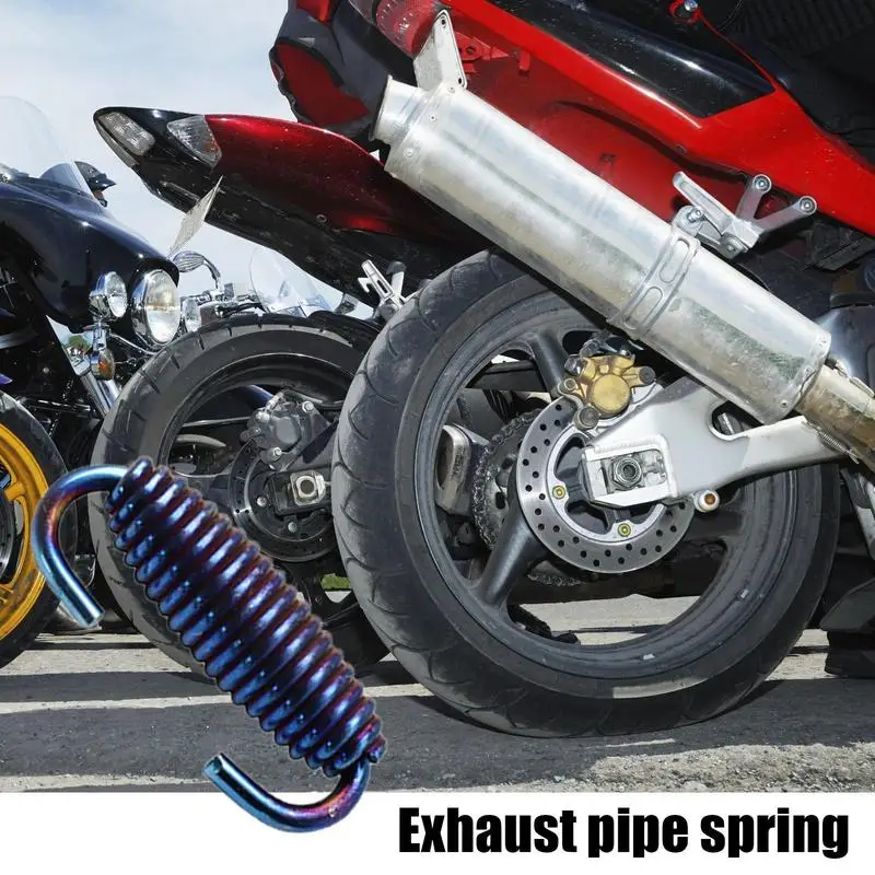 Motorcycle Exhaust Pipe Spring Motorcycle Stainless Steel Muffler Spring Long Lasting Modified Accessories Elastic For