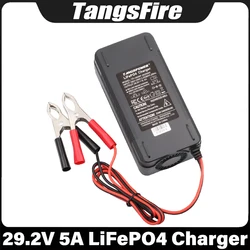 29.2V 5A LiFePO4 Battery Charger Input 100-240V 8Series For 24V LiFePO4 Battery Charger Alligator Clip High Quality Connector