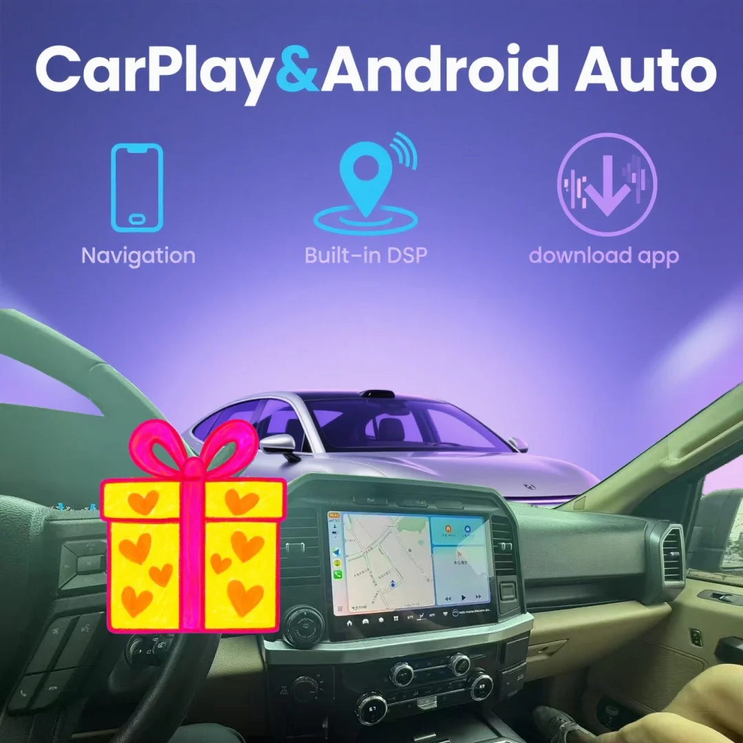 

D 13,1 дюйма для Ford F150 2015 5016 2017 2018 2019 2020 2021 Carplay Android Автомобильный мультимедийный стереоплеер GPS Navi