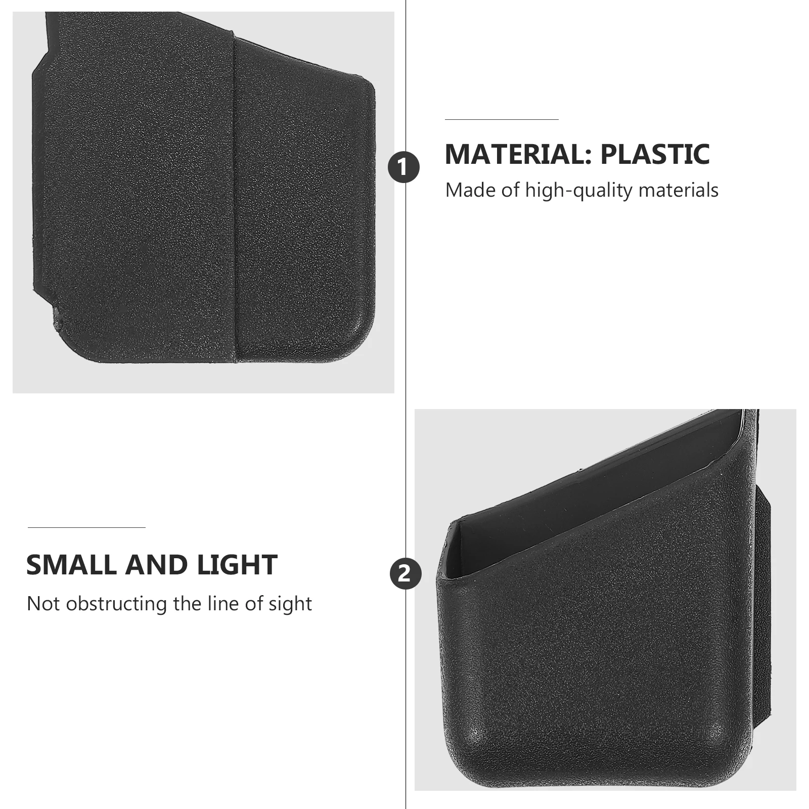 

4pcs Car Storage Box Multifunctional Plastic Container for Phone Keys Sunglasses License Holder Adhesive Sundries Case Durable