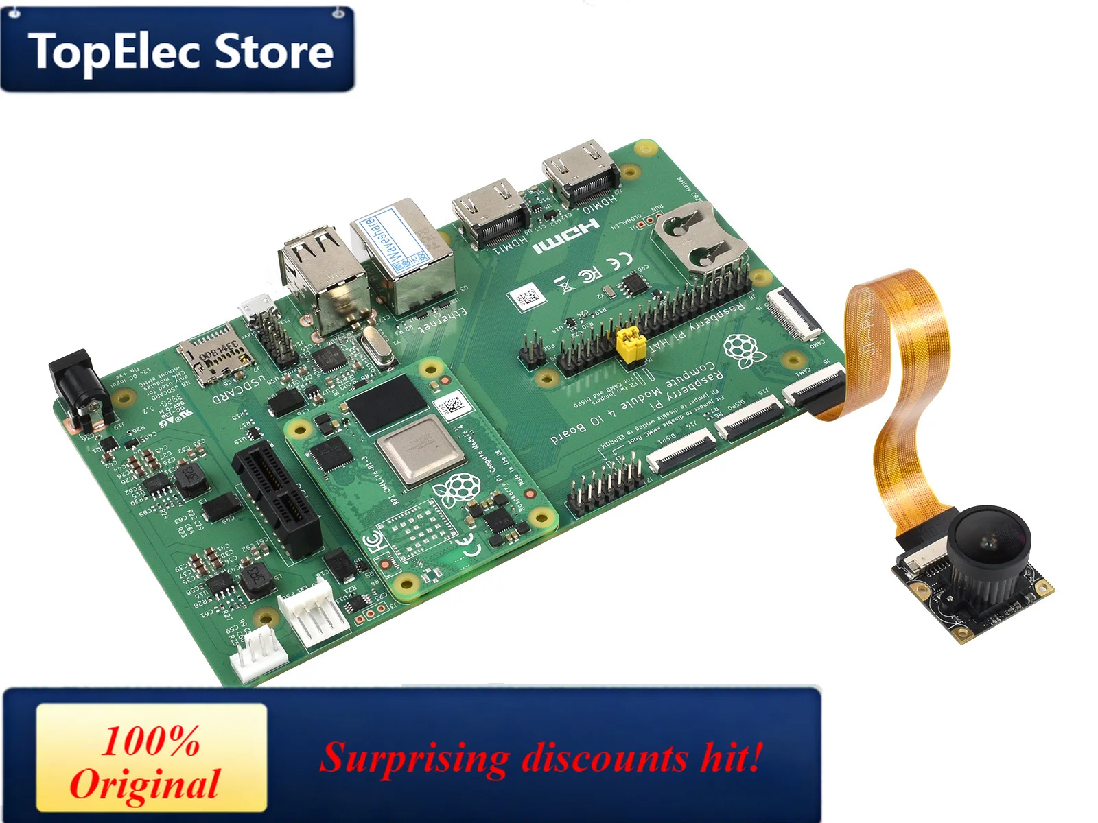 TopElec Waveshare IMX477-160 12.3MP Camera, 160 ° Fov, Toepasselijk Voor Jetson Nano / Compute Module