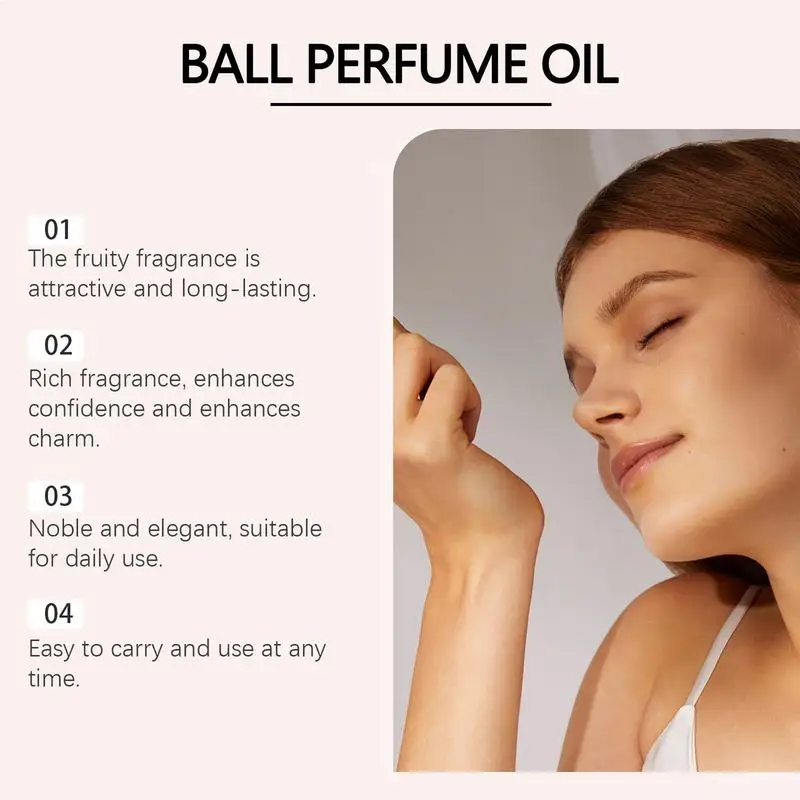 Roll On Perfume For Women 10ml Travel Rollerball Perfume Long-Lasting Rollerball Pheromone Perfume Refreshing Roll-On Oil