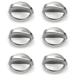 WB03T10325 Range Chrome Burner Control Knob For GEE Cooktop Knobs 6 Pack Replacement For AP5690210 PS3510510 GE Series