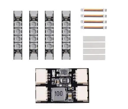 Speedybee WS2812 LED STRIPS WITH MULTI-EFFECT CONTROL MODULE LED Light Set LED Light and Control Module Board for RC FPV