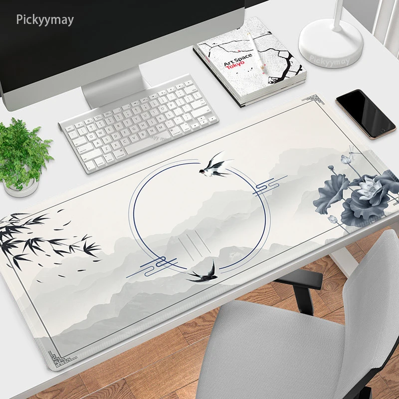 Mouse Pad Anime Art Chinese Style Computer XXL Keyboard Mousepad Desk Mat PC Gamer Rugs Office Carpet Home Table Mause Mausepad