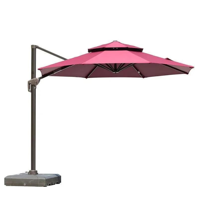 Outdoor Courtyard Umbrella Aluminum Villa Cafe Square Outdoor Terrace Garden Wind Resistant