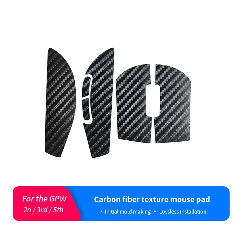 Carbon Fiber Black Pattern Sticker for Logitech GPW 2/3/5 Generation Mouse  Decorative Skin Decal