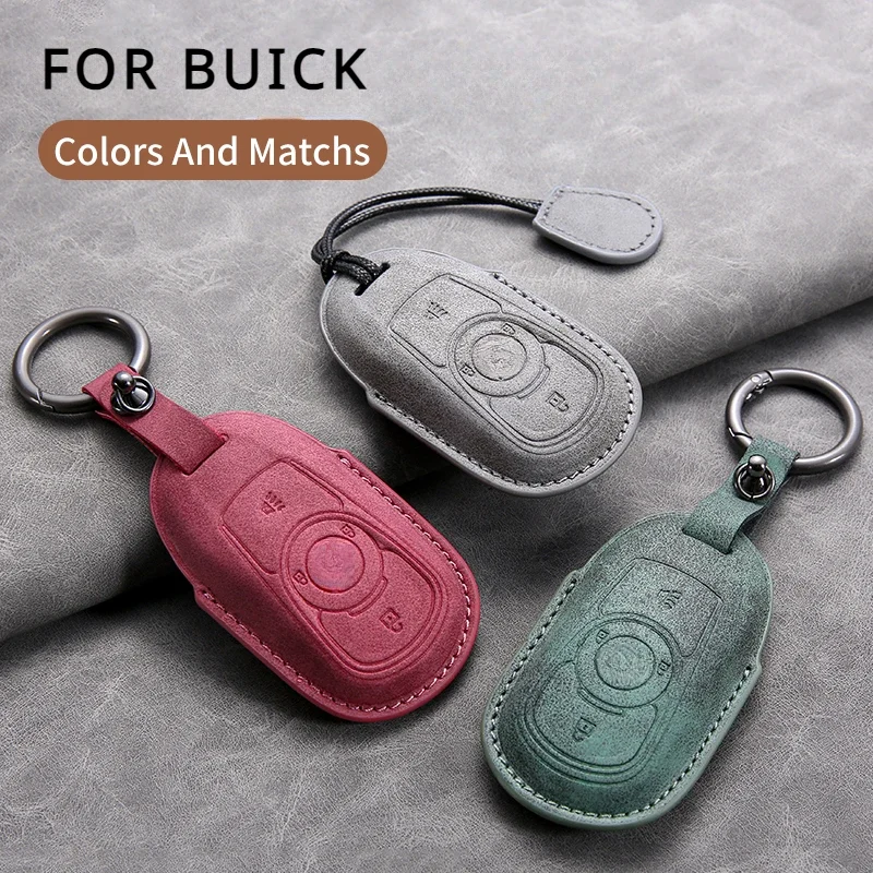 

Leather Car Remote Key Case Cover Shell for Buick Verano Envision Avenir Lacrosse Regal Encore Excelle Enclave Anthem Cascada