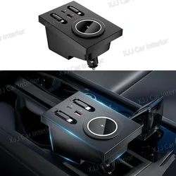 For Volvo XC60 XC90 S60 V60 S90 V90 2015-2025 Accessories USB Type-C Fast Charger Shunt Docking Station Car Interior