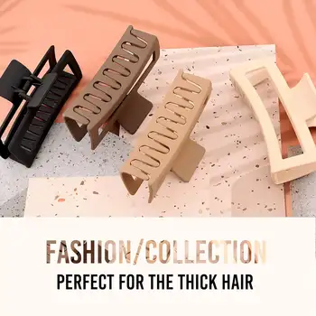 5palcové extra velké sponky na husté a dlouhé vlasy, balení 4 kusů XL Jumbo sponek na vlasy, nadměrné matné, protiskluzové obdélníkové vlasy 10 nejlepší prodej velké sponky do vlasů - №8