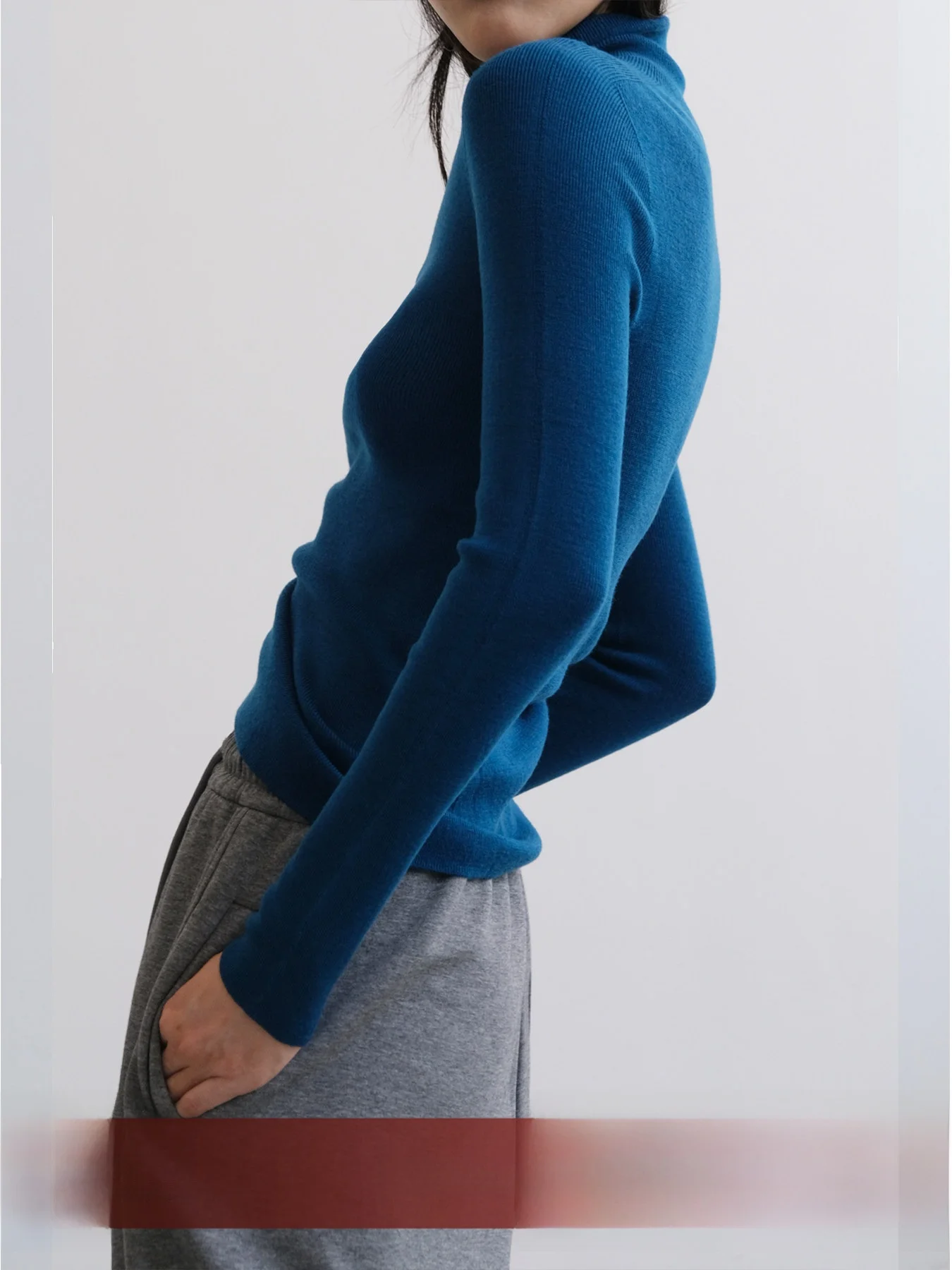 

Женская вязаная шерстяная базовая кофта с высоким воротом, мягкая, приятная к телу, премиум-класса, утягивающая, эластичная, модная