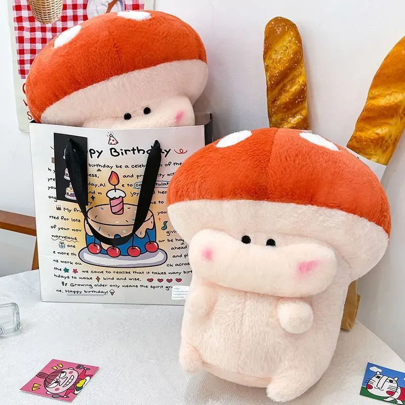 Jouet en peluche champignon doux et mignon, poupée de guérison, décoration de la maison, oreiller câlin, cadeau parfait pour les filles