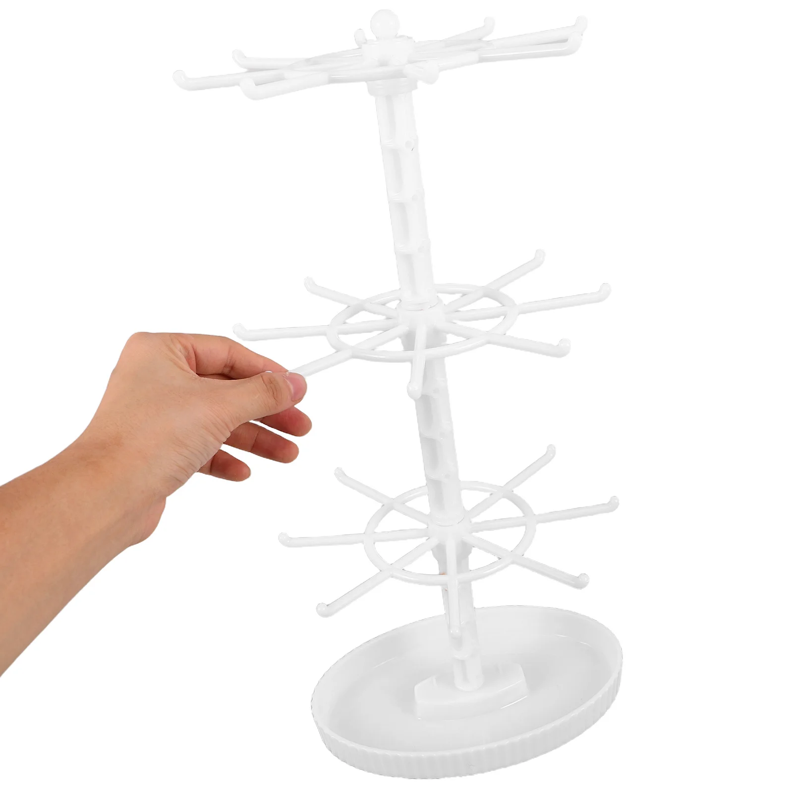 

Jewelry Storage Rack Rotating Necklace Holder Stand For Necklaces Bracelets Keychains Desktop Display Organizer Home Decor