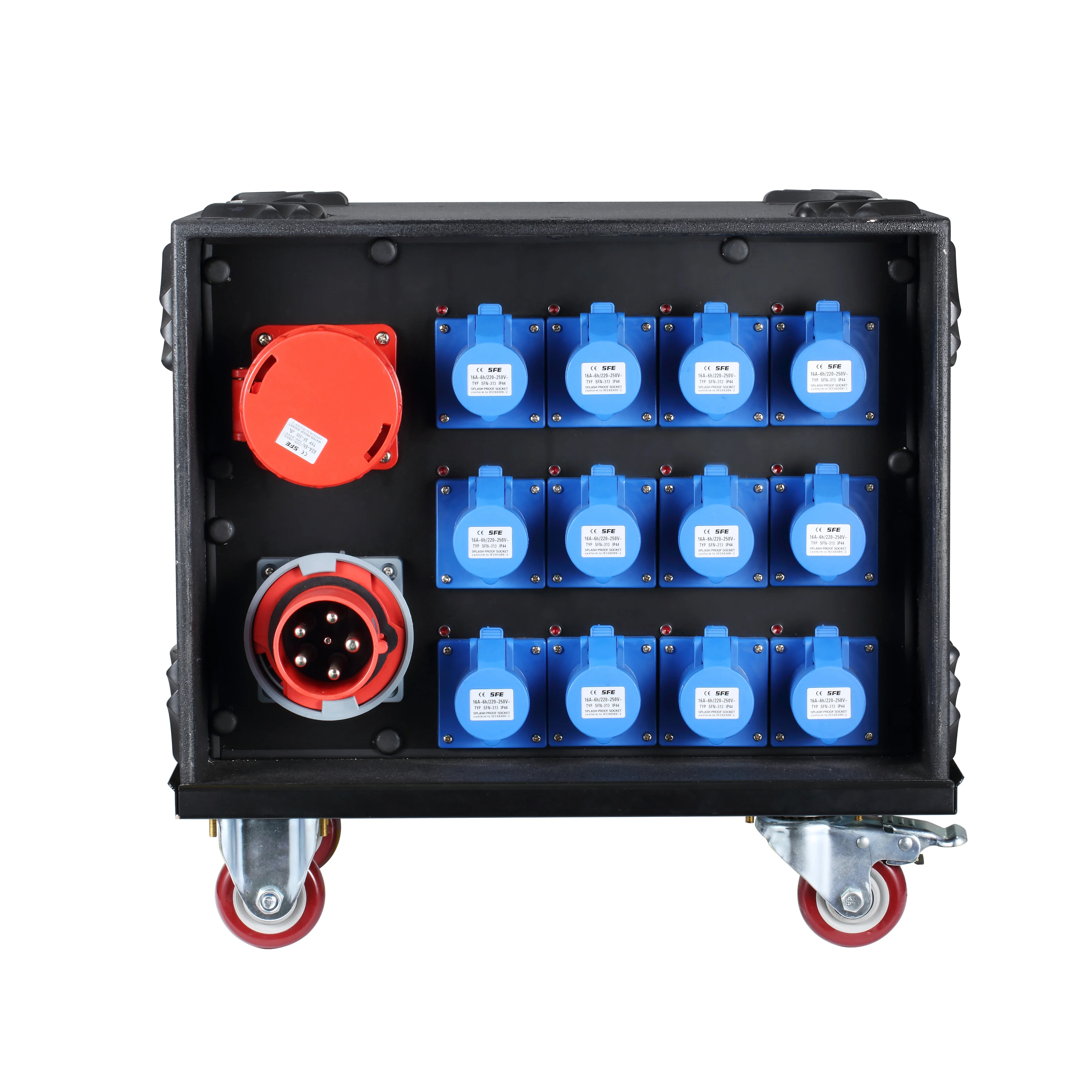 Waterproof 380V Audio Lighting Power Distro Box Equipment 63A 3 Phase CEE Power supply  Electrical Box