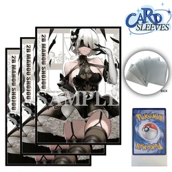 60PCS 67×92mmFlashing Anime Nier Standard Size Card Sleeves Waterproof Trading Card Protector Compatible with PTCG  Best Gift