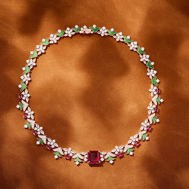 AliExpress трансграничный новый садовый колье Мори, позолоченный модный текстурный темпераментный вечерний цепочка знаменитостей