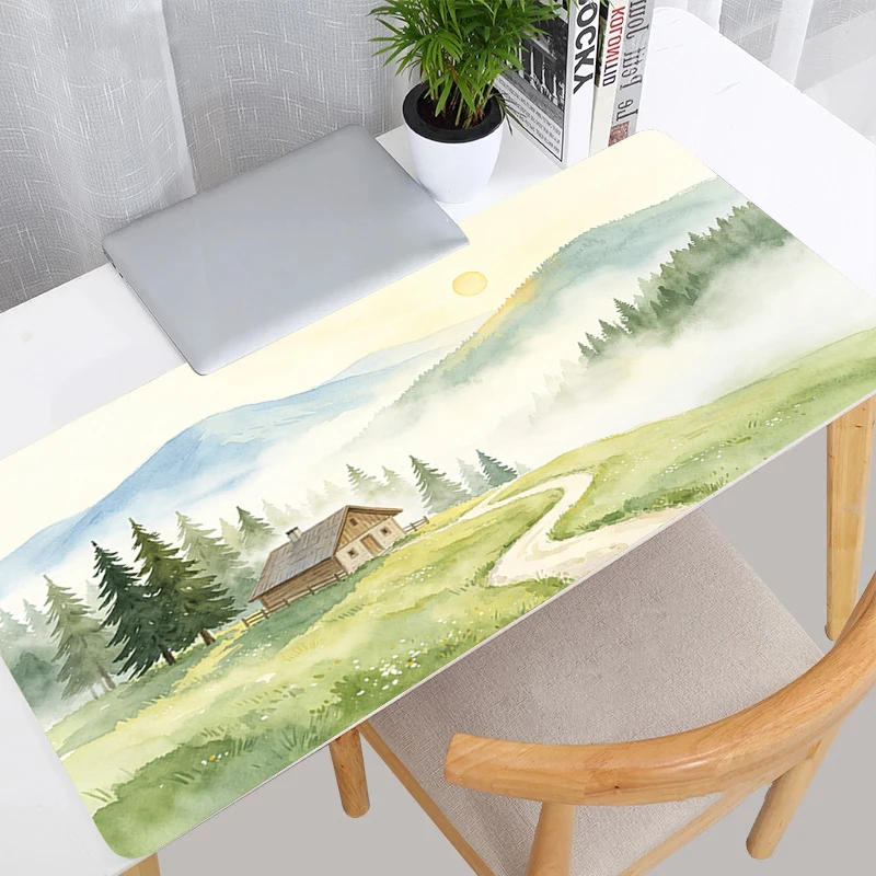 Mouse Pads Speed Computer Mousepad Designed specifically XXL Gaming Keyboard Mat Green toned aesthetic natural scenery Mouse Mat