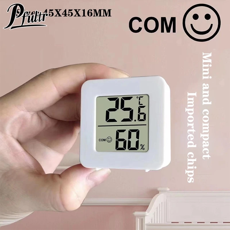 Household Mini High Precision Electronic Indoor Thermometer Baby Room Thermometer Wall-mounted Dry And Wet Display Instrument