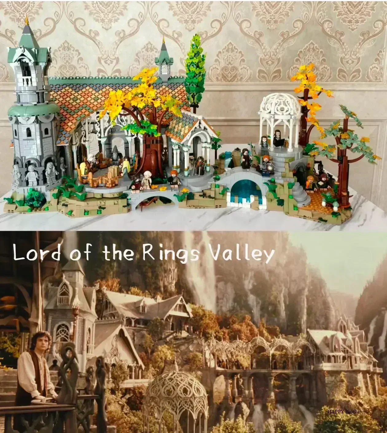 New In Creative Expert Icons Movie Lorded of Rings Rivendell Castle Model Building Blocks Brick 10316 Street View Toys 6167Pcs