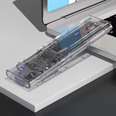 UTHAI Detachable M.2 NVME SSD Adapter Box 10Gbps External Mobile Notebook Solid State Drive Transparent Shell for SSD