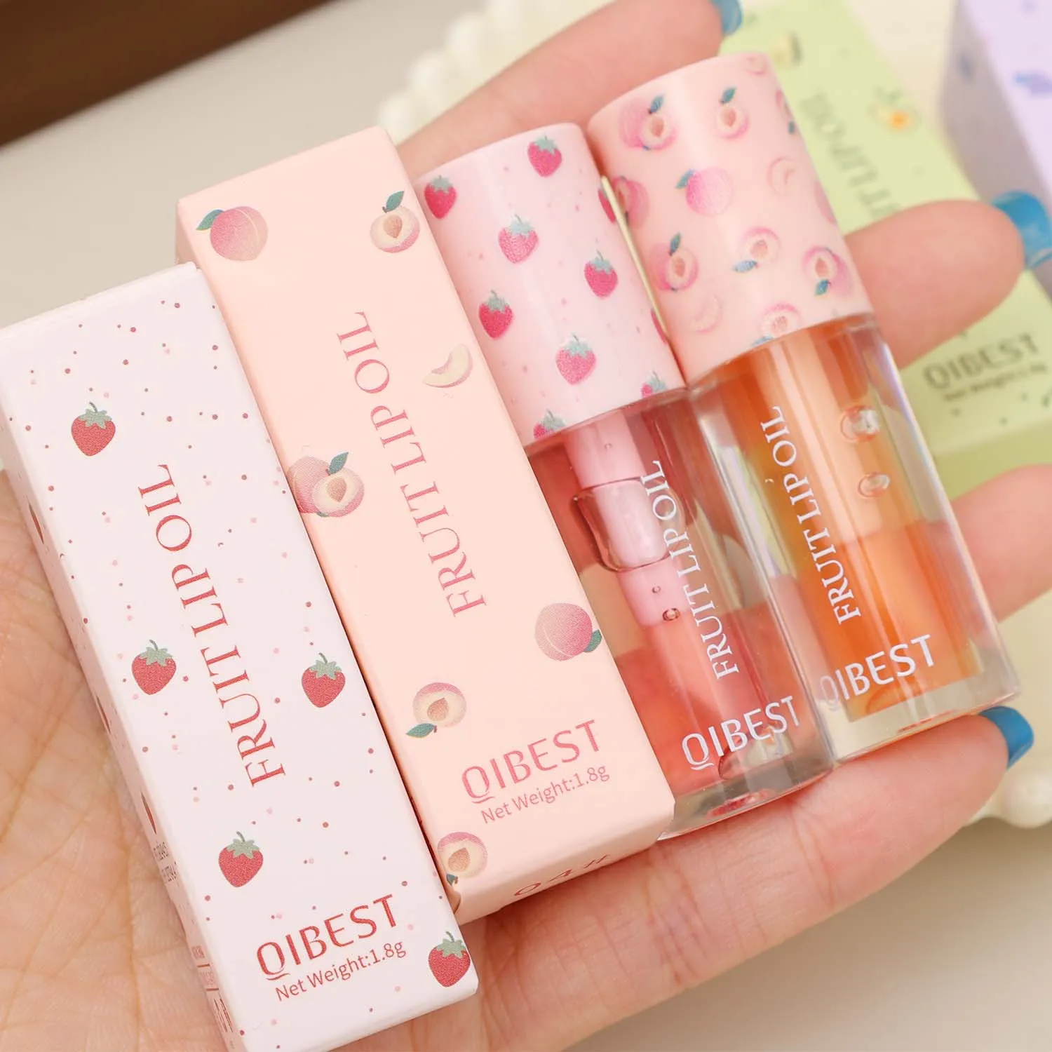 مرطب الشفاه بلسم الشفاه زيت الشفاه ملمع الماء الدائم ترطيب واضح ملمع الشفاه للشفاه التقشير نكهات الفاكهة ملمع الشفاه ماكياج