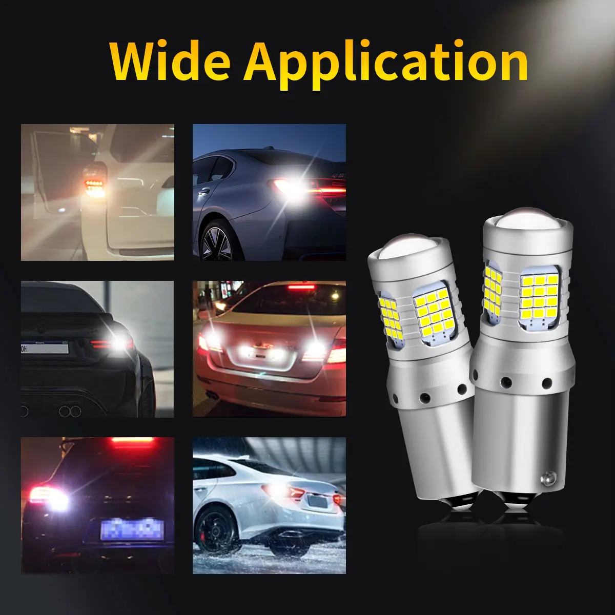 1156 S25 G18 1157 BAY15d P21/5W LED لمبات 12V 6000K 2016 LED رقائق للمحرك المنزل شاحنة مقطورة فان سيارة دراجة نارية التوصيل والتشغيل #3