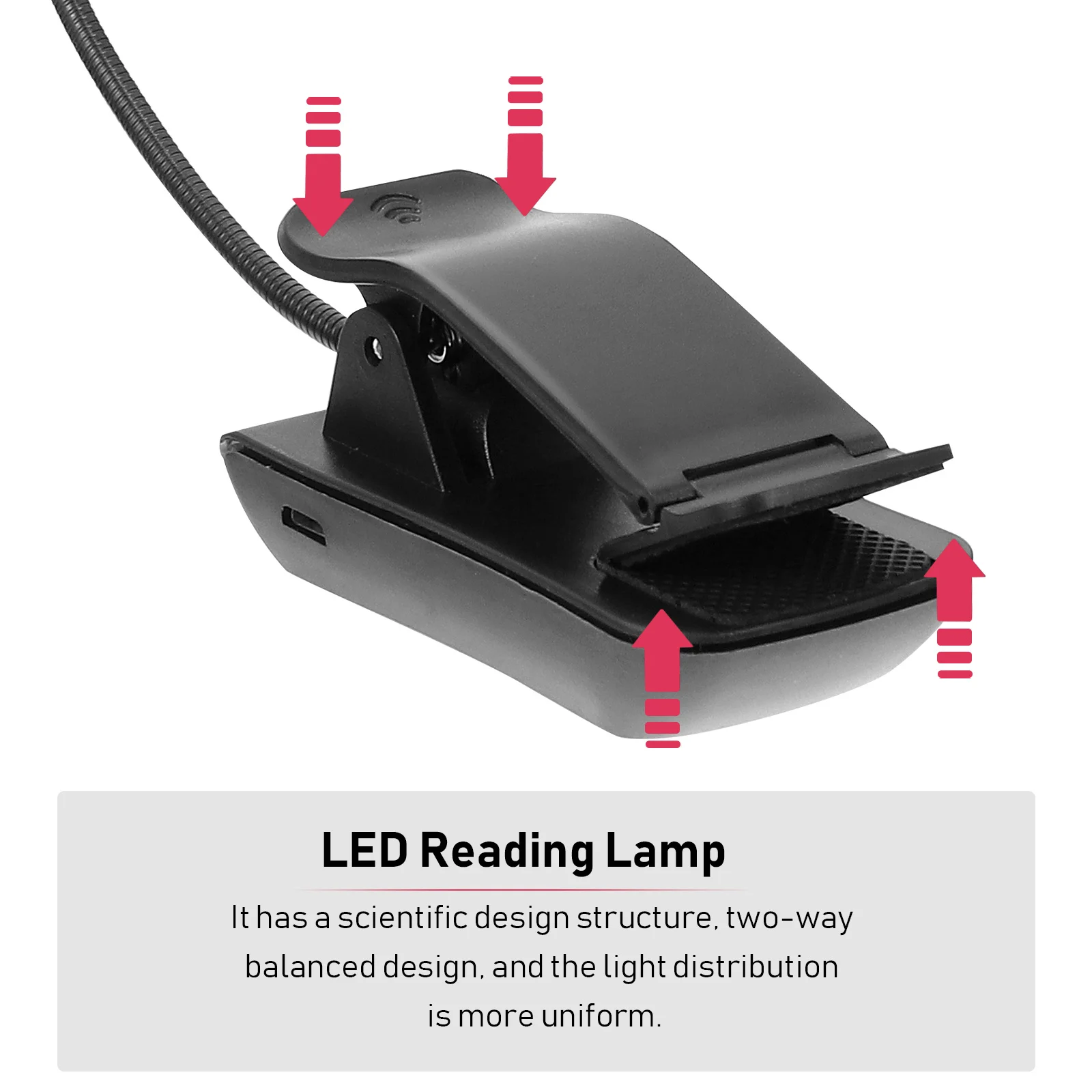 

1Set LED Reading Lamp Rechargeable Music Score Clip Light with Adjustable Brightness Multi-Function for Bedside Piano Study