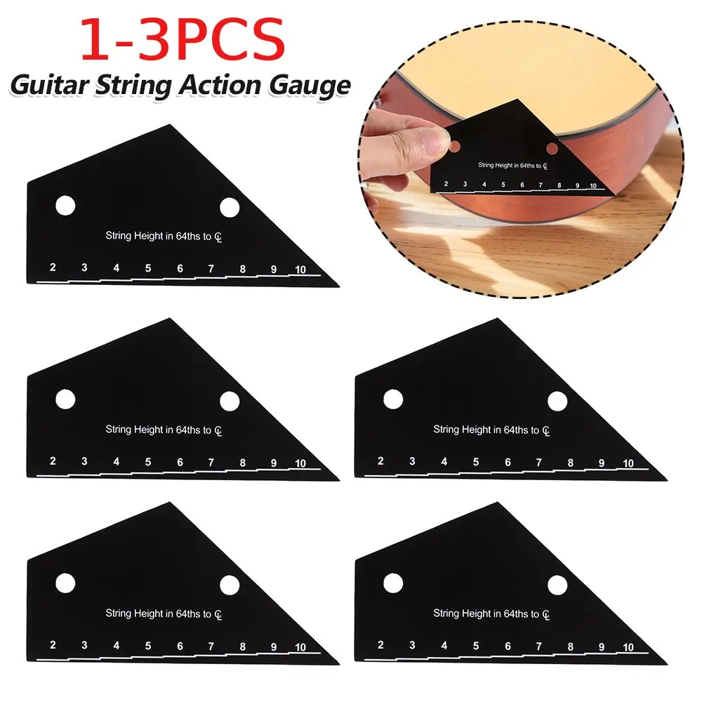 1-3 pçs de aço inoxidável guitarra corda medidor altura traste rocker guitarra corda ação calibre para guitarra nivelamento luthier fingerboard