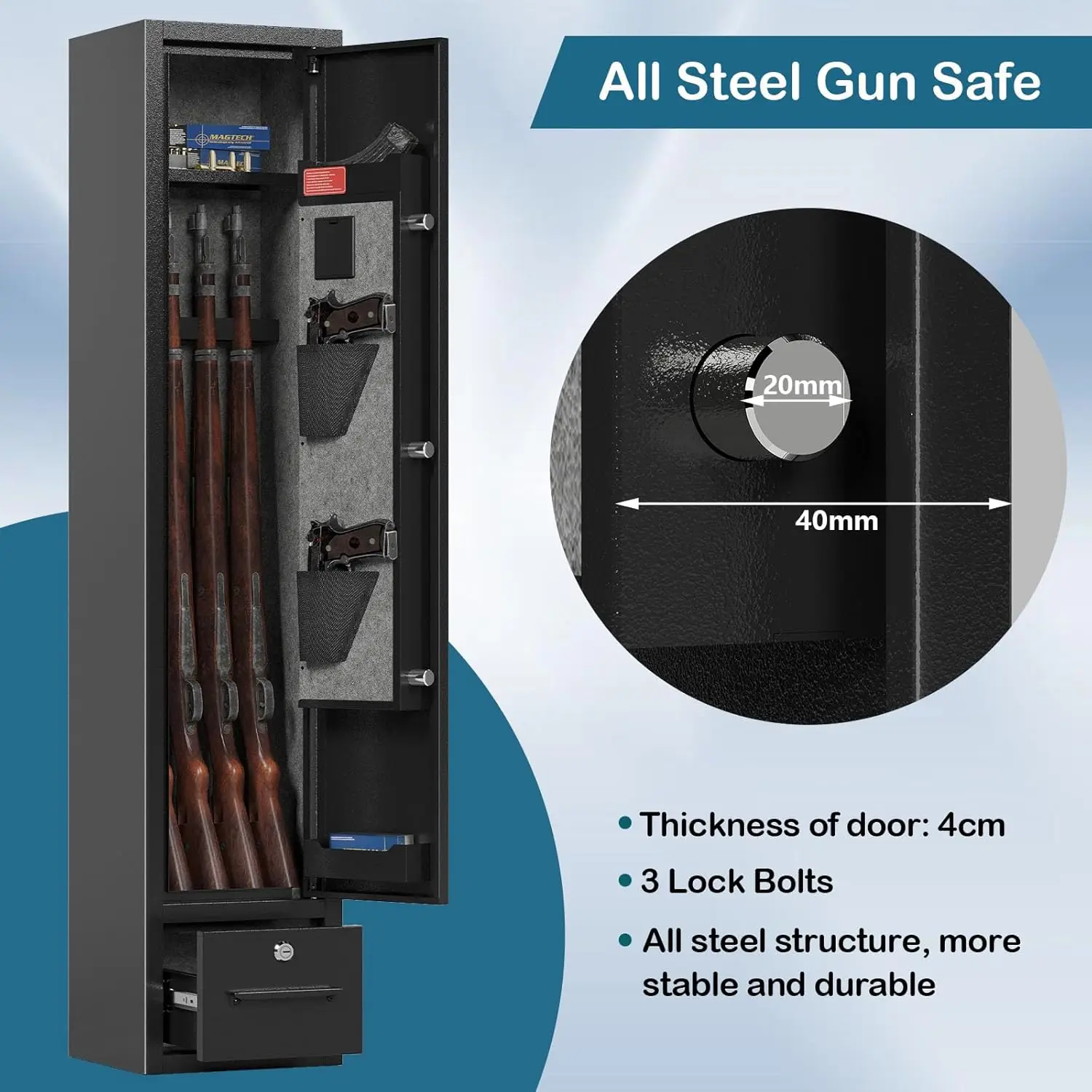4 Gun Safety Solutions: Cabinet & Safes for Home Rifles & Pistols - Digital