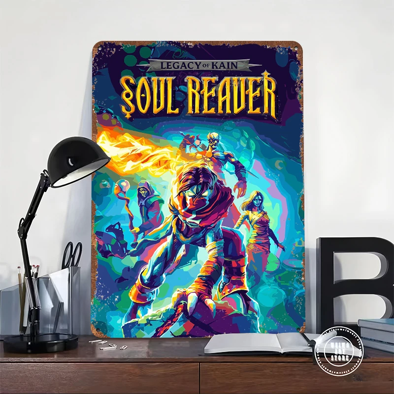 Legacy of Kain Soul Reaver Tinplate Poster Customized Wall Art Retro Vintage Metal Signs for Fans Decoration Home Decorations