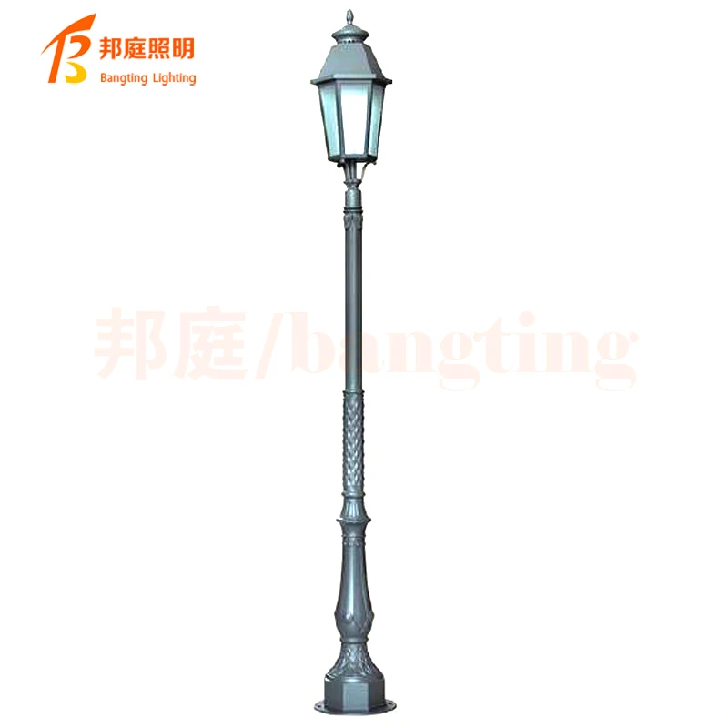 American Simple Design Decorative Street Post Lamp Traditional Decorative Vintage E27 Aluminum Garden Pole Light