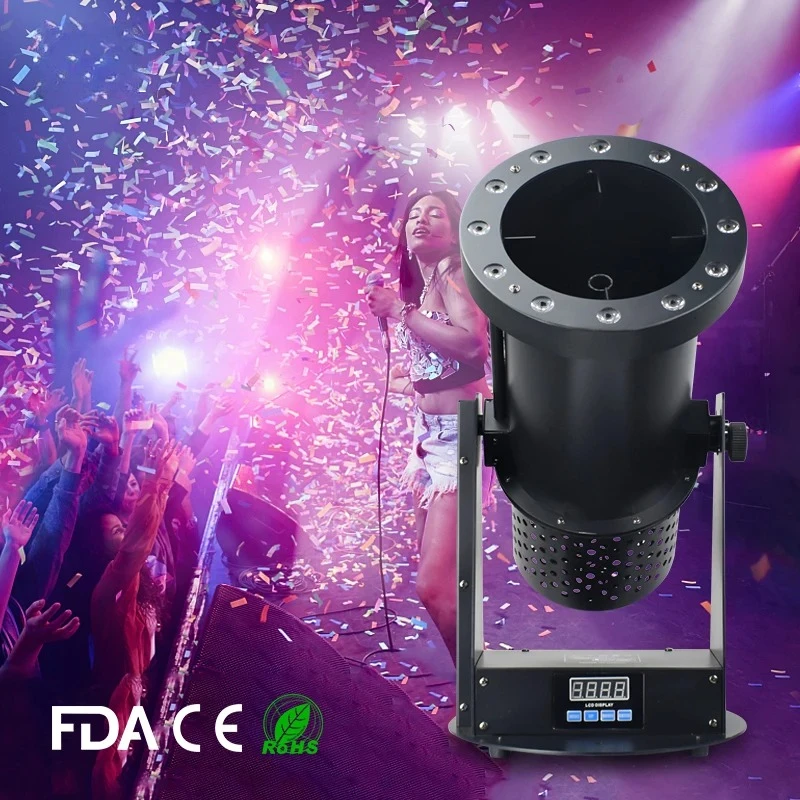 Large Confetti Cannon Machine Stage Atmosphere Wedding Remote Control Dj 1500w Confetti Paper Blower Machine