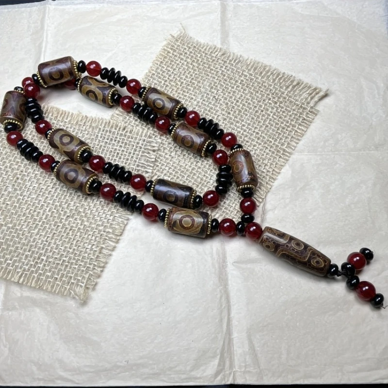 

Винтажное классическое ожерелье с агатом, модные и универсальные украшения для мужчин и женщин