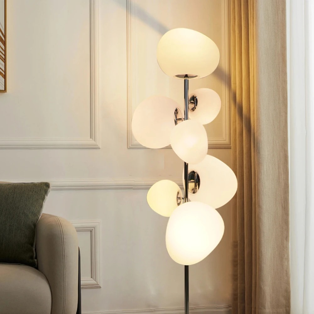 

LED Floor Lamp E27 Seven Head Three Color Dimming Living Room Sofa Bedroom Study Eye protection Decorative Floor Lamp