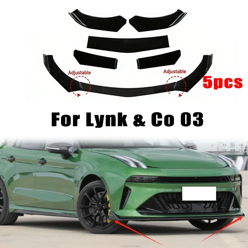 

5Pcs ABS Material Universal Car Front Bumper Separator Bumper Lip Body Kit Duck Lip Separator For Lynk & Co 03 Car Accessories