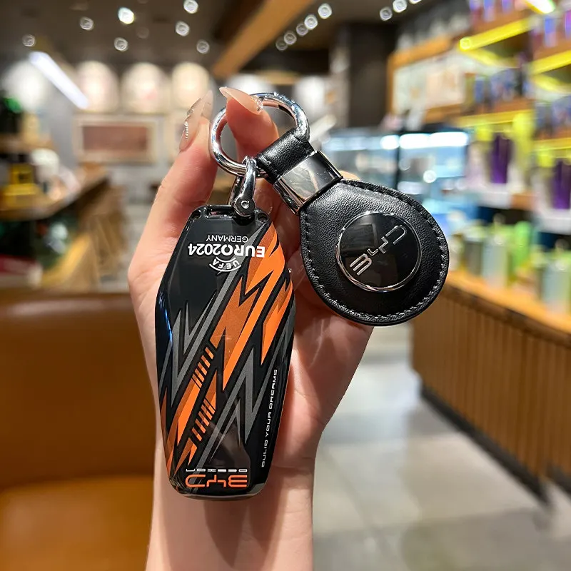 

Silicone Holder Chain Key Case Car Key Cover for BYD Atto 3 Han EV Dolphin Song PRO Max Tang DM Yuan Dolphin E2 Qin PLUS