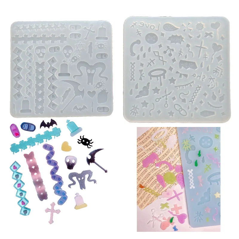 DIY Silicone Epoxy Resin Mold Ghost Devil Bit Shaped Silicone Mould Jewelry Tool Jewelry Accessories
